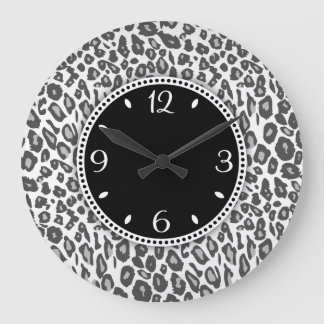 Grande Horloge Ronde Clock de Snow Leopard