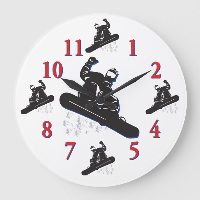 Grande Horloge Ronde Clock de snowboard (Recto)