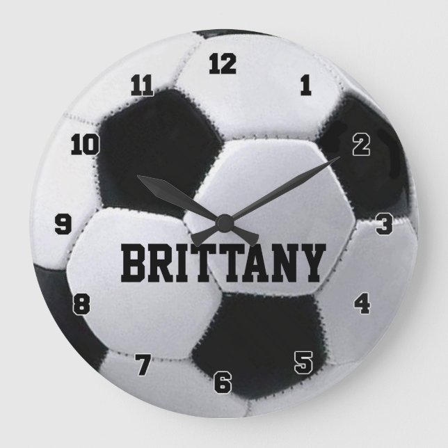 Grande Horloge Ronde Clock de Soccer (Recto)