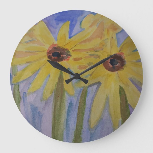 Grande Horloge Ronde Clock de Summer Yellow (Recto)