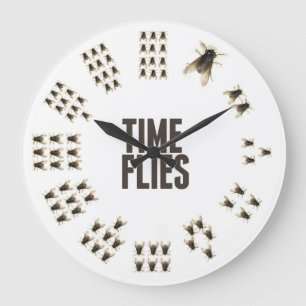 Grande Horloge Ronde Clock de Time Flies