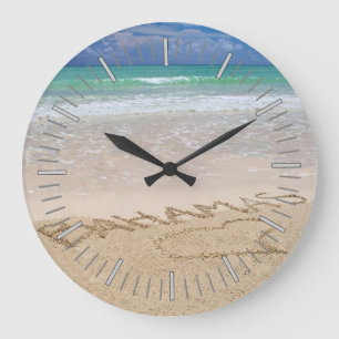 Grande Horloge Ronde Clock de Tropical Beach