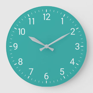 Grande Horloge Ronde Clock de Turquoise