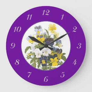 Grande Horloge Ronde Clock de Wall Botanical