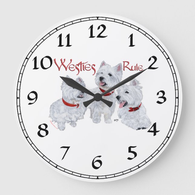 Grande Horloge Ronde Clock de White Terrier (Recto)