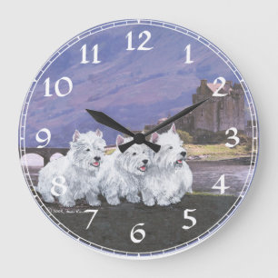 Grande Horloge Ronde Clock de White Terrier
