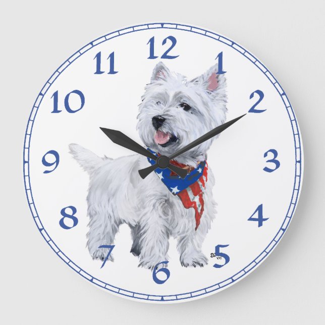Grande Horloge Ronde Clock de White Terrier (Recto)