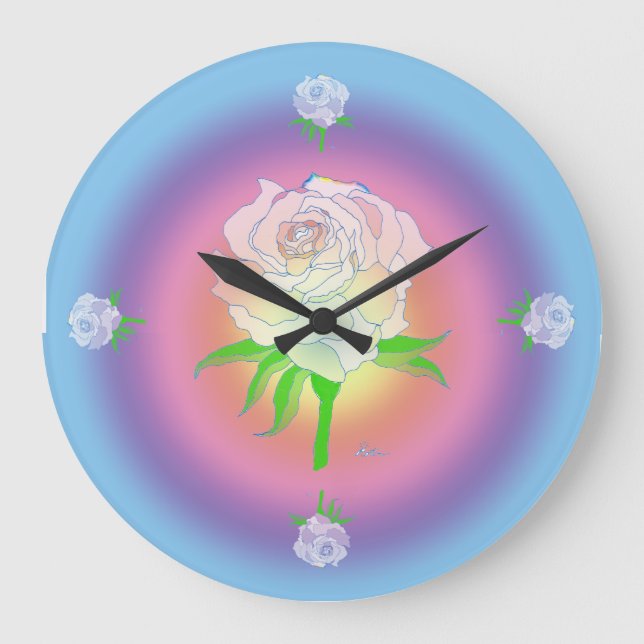Grande Horloge Ronde Clock et Rainbow (Recto)