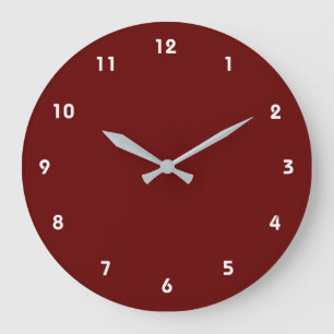Grande Horloge Ronde Clock Face Red Background Clock