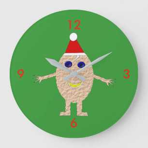 Grande Horloge Ronde Clock Funny Christmas
