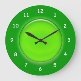 Grande Horloge Ronde Clock - Green 3D Disk