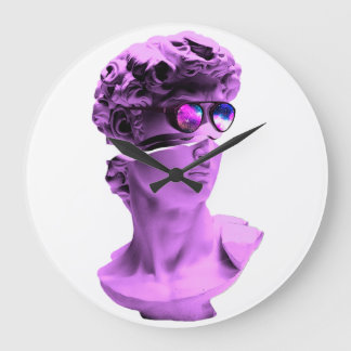 Grande Horloge Ronde Clock Michelangelo's David - By RLE Art Solutions