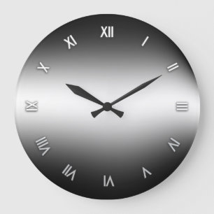 Grande Horloge Ronde Clock noir et blanc