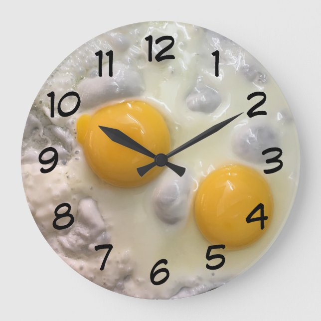 Grande Horloge Ronde Clock Novelty Fried Eggs (Recto)