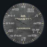 Grande Horloge Ronde Clock personnalisable<br><div class="desc">Un clock personnalisable decorative clock. A great addition to any home,  school or office. Alors makes a great venin idea for any teacher or professeur.</div>