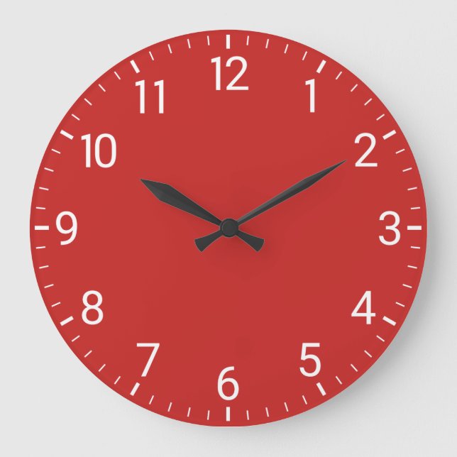 Grande Horloge Ronde Clock rouge (Recto)