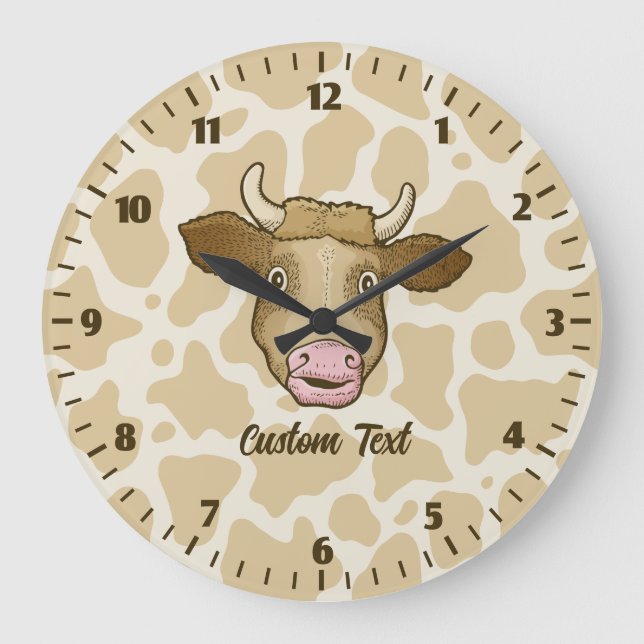 Grande Horloge Ronde Clock Surprised Cow Large (Recto)
