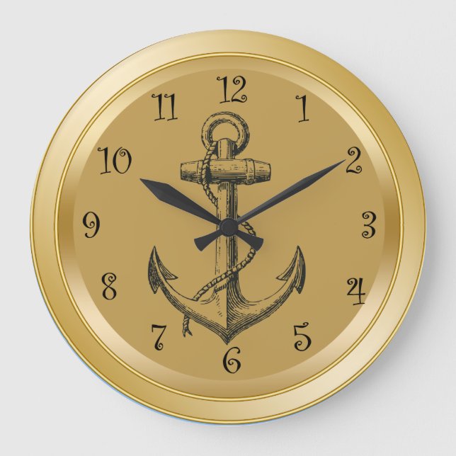 Grande Horloge Ronde Clocks de Nautical Wall (Recto)