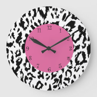 Grande Horloge Ronde Clocks Leopard de Wall Decor