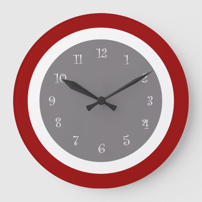 Grande Horloge Ronde Clocks modernes de Kitchen (Recto)