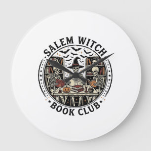 Grande Horloge Ronde Club de lecture de Salem Witch Livre de sorcière V