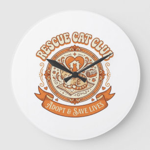 Grande Horloge Ronde Club de sauvetage de chats Sauvetage de chats Adop