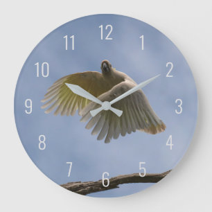 Grande Horloge Ronde Cockatoo Bird Parrot Flying in the Sky Australia