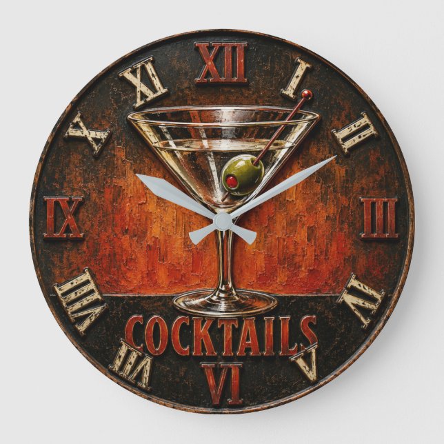 Grande Horloge Ronde  Cocktail Bar Decor (Recto)