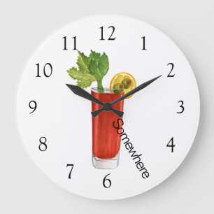 Grande Horloge Ronde Cocktail Bloody Mary Five O'Clock Somewhere
