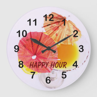Grande Horloge Ronde cocktail witful paper umbrellas clock