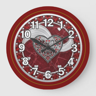 Grande Horloge Ronde Cœur