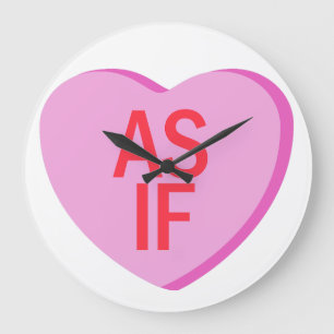 Grande Horloge Ronde Coeur de bonbons - COMME SI