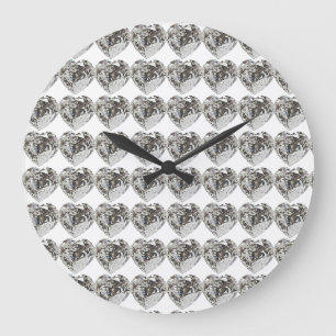 Grande Horloge Ronde Coeur diamant