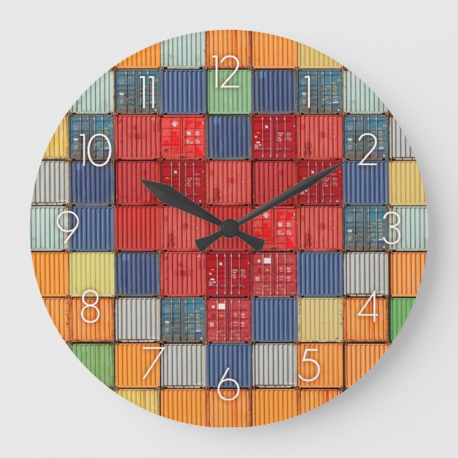 Grande Horloge Ronde Coeur du conteneur d'expédition (Recto)