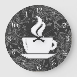 Grande Horloge Ronde Coffee Time Clocks