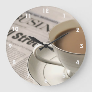 Grande Horloge Ronde Coffee Time Clocks