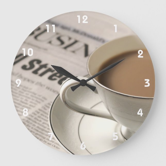 Grande Horloge Ronde Coffee Time Clocks (Recto)
