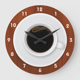 Grande Horloge Ronde Coffee Time Clocks