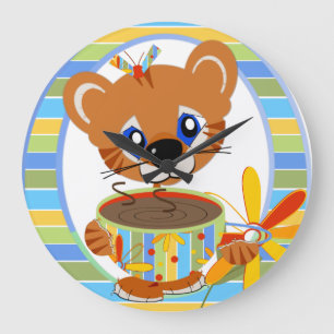 Grande Horloge Ronde Coffee Time Wall Clock