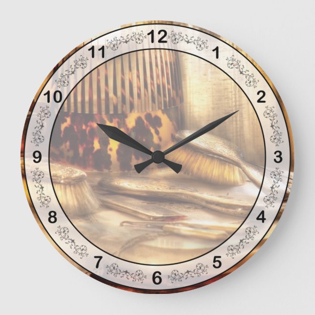 Grande Horloge Ronde Coiffeur - Outils de soins capillaires (Recto)