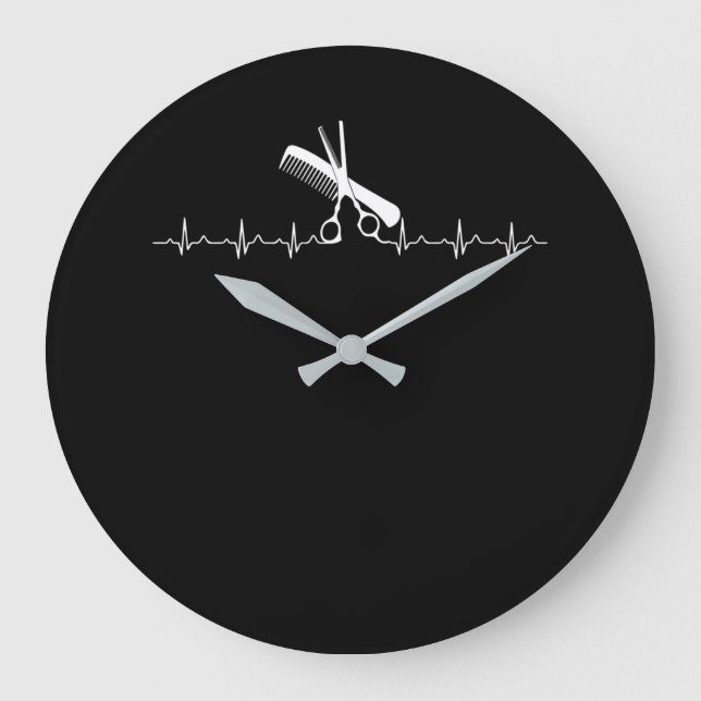 Grande Horloge Ronde Coiffeurs Heartbeat Love Coiffeur (Recto)