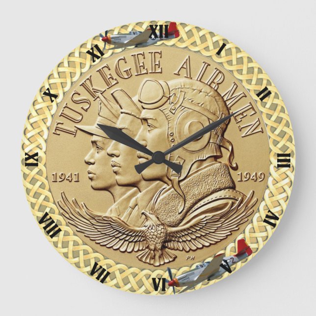 GRANDE HORLOGE RONDE COIN D'AÉRONEF TUSKEGEE (Recto)