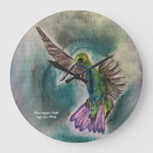 Grande Horloge Ronde Colibri en vol