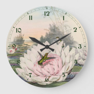 Grande Horloge Ronde Colibri vintage par John Gould