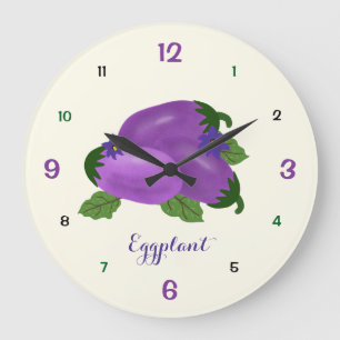 Grande Horloge Ronde Collection Blush & Bloom Aubergine