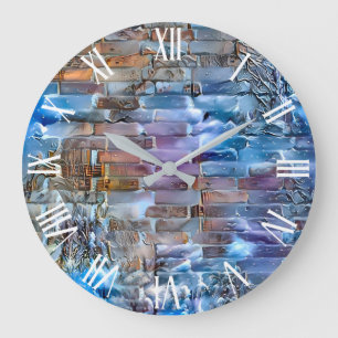 Grande Horloge Ronde Collection d'art moderne d'hiver vintage