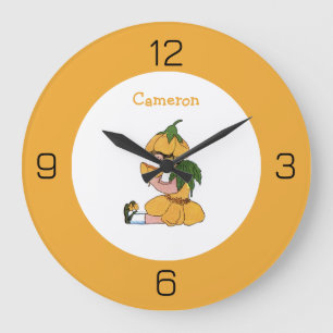 Grande Horloge Ronde Collection de fleur Whimsical enfant de coupe-beur