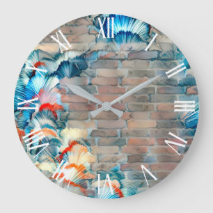 Grande Horloge Ronde Collection d'objets muraux en plumes