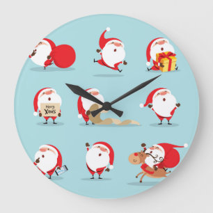 Grande Horloge Ronde Collection du Père Noël.