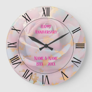 Grande Horloge Ronde Collection Luxe Rose Pâle Menthe Or Populaire